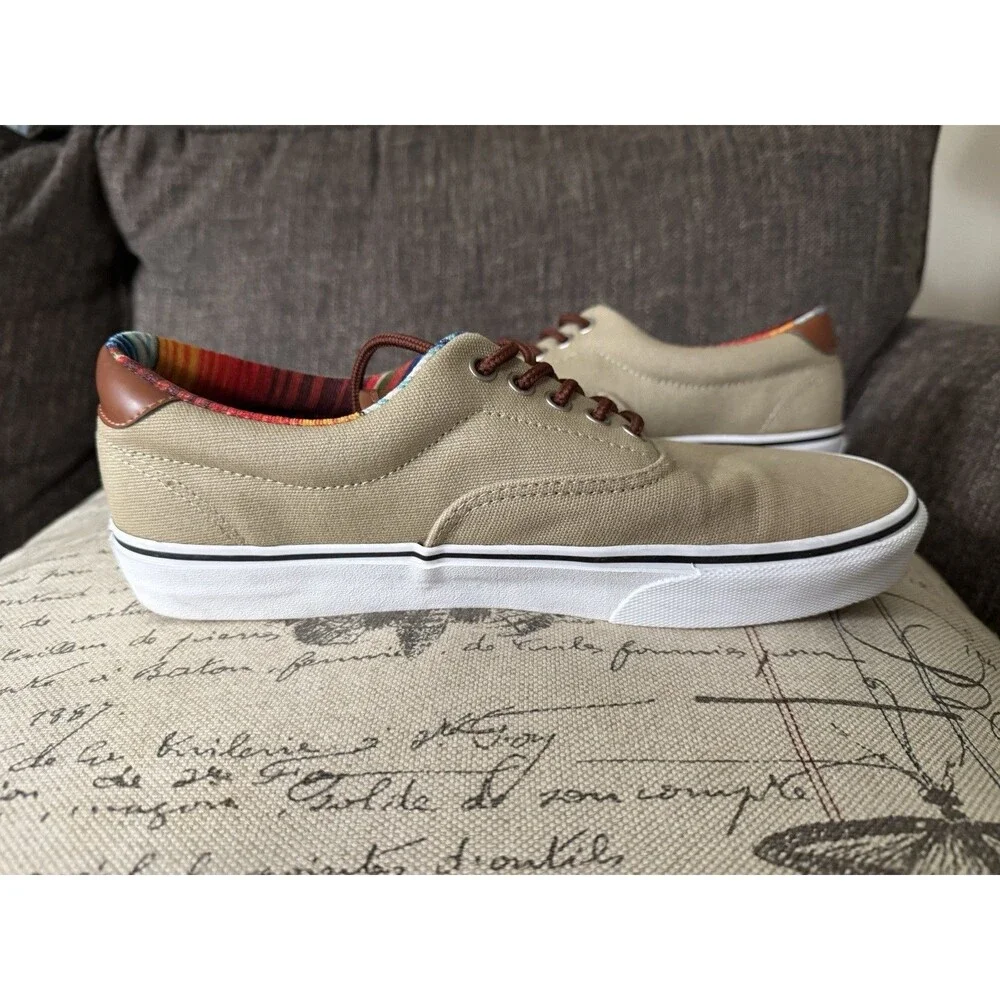 Vans Era 59 C&L TC6D Khaki Tan Serape Stripe Lining Men's Size 10 Canvas